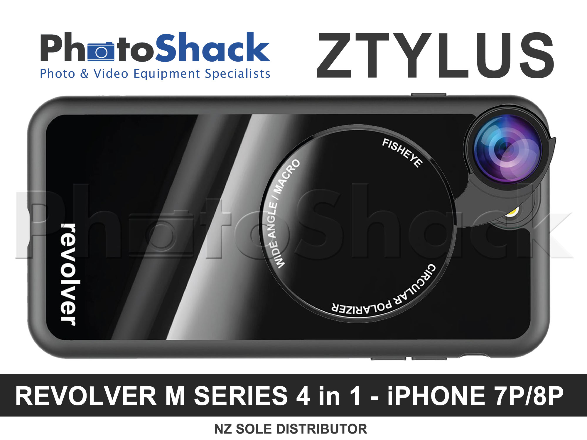 Ztylus Magnetic 4 in 1 Revolver Lens Kit for iPhone 8+ / 7+